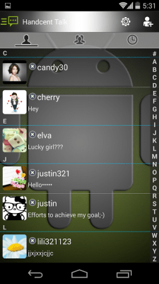 Screenshot of the application Handcent 6 Skin Android - #2