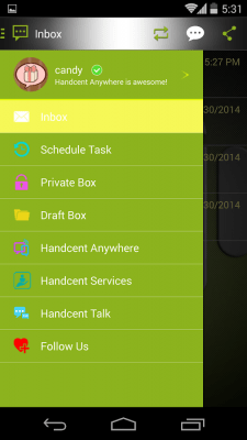 Screenshot of the application Handcent 6 Skin Android - #7
