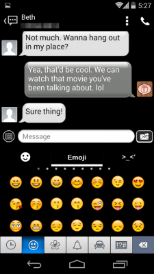 Screenshot of the application Handcent 6 Skin Darkness - #6