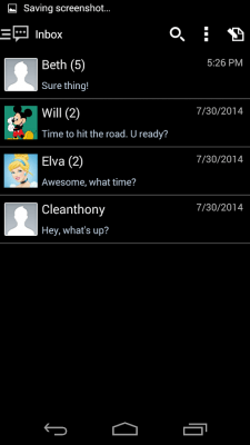Screenshot of the application Handcent 6 Skin Darkness - #7