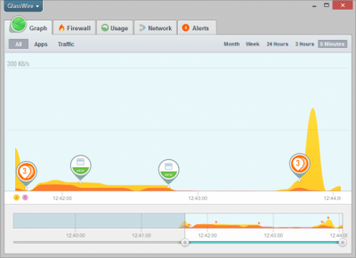 Screenshot of the application GlassWire - #1