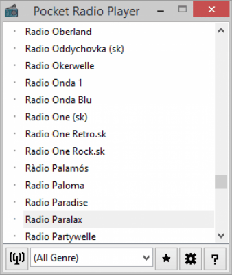 Screenshot of the application Pocket Radio Player - #2