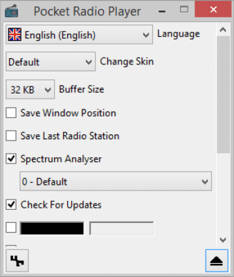 Screenshot of the application Pocket Radio Player - #3