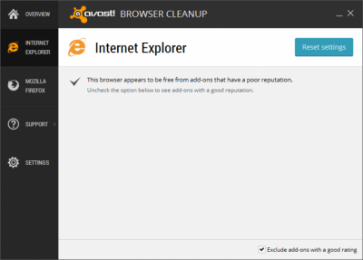 Screenshot of the application Avast Browser Cleanup - #1