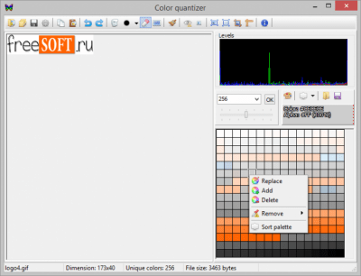 Screenshot of the application Color quantizer - #1