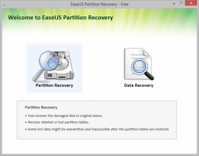 Screenshot of the application EaseUS Partition Recovery Wizard - #3