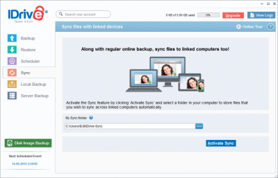 Screenshot of the application IDrive Online Backup - #4