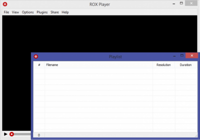 Screenshot of the application ROX Player - #6