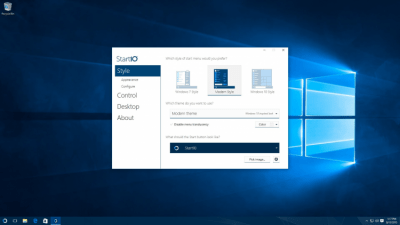 Screenshot of the application Start10 - #3