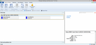 Screenshot of the application PARAGON Backup & Recovery - #2