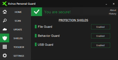 Screenshot of the application Xvirus Personal Guard - #2