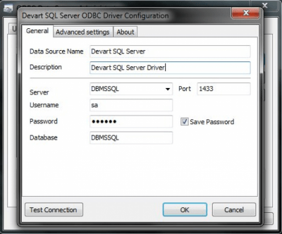 Screenshot of the application SQL Server ODBC driver - #1