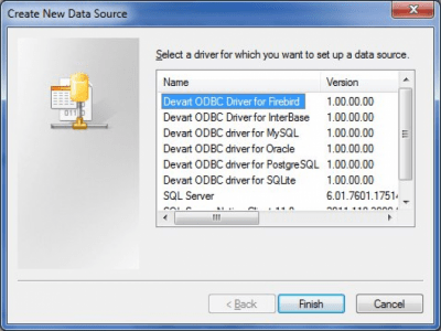 Screenshot of the application Firebird ODBC driver - #1