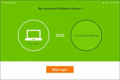 Screenshot of the application EverySync - #1