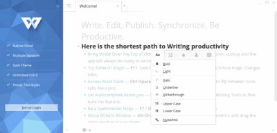 Screenshot of the application Write! - #3