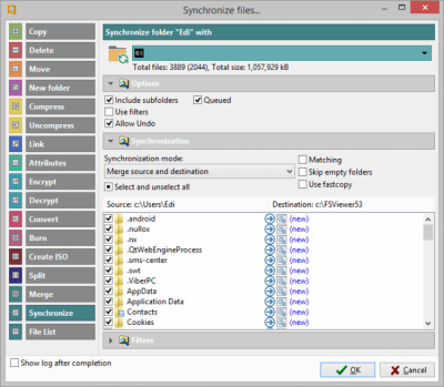 Screenshot of the application WinNc - #3