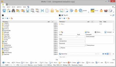 Screenshot of the application WinNc - #5