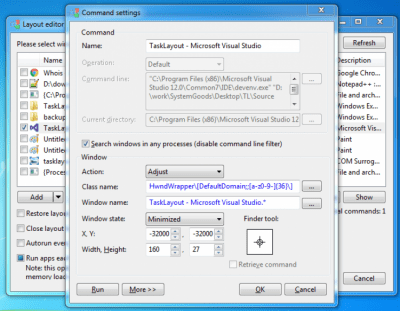 Screenshot of the application TaskLayout - #2