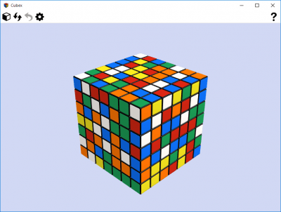 Screenshot of the application Cubex - #4