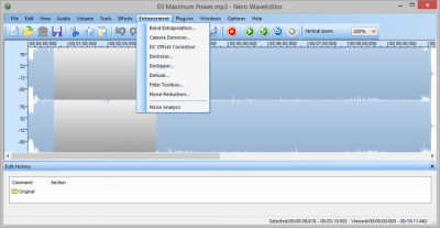 Screenshot of the application Nero WaveEditor - #3