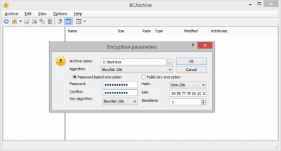 Screenshot of the application BCArchive - #1