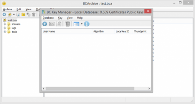 Screenshot of the application BCArchive - #3