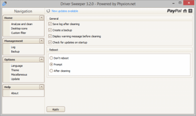 Screenshot of the application Driver Sweeper - #2