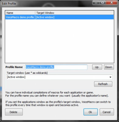 Screenshot of the application VoiceMacro - #4