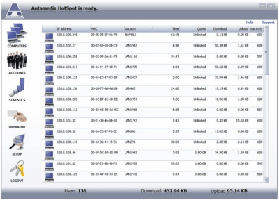 Screenshot of the application Antamedia Hotspot - #1