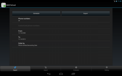 Screenshot of the application SMSToExcel Backup SMS in Excel - #11