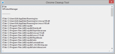 Screenshot of the application Chrome Cleanup Tool - #2