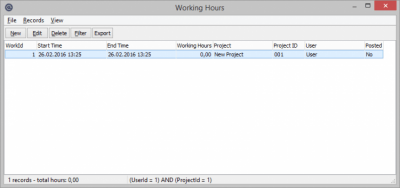 Screenshot of the application tickie - #5