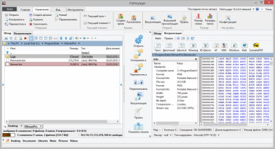 Screenshot of the application FileVoyager - #2