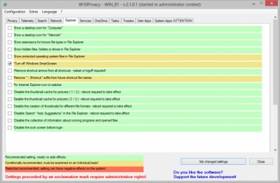 Screenshot of the application W10Privacy - #6