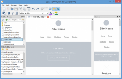 Screenshot of the application Edit++ - #3