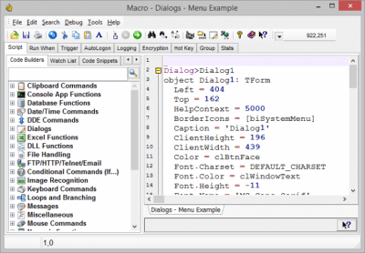 Screenshot of the application Macro Scheduler - #5