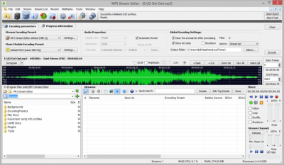 Screenshot of the application MP3 Stream Editor - #2