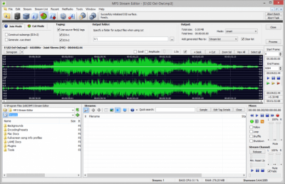 Screenshot of the application MP3 Stream Editor - #5