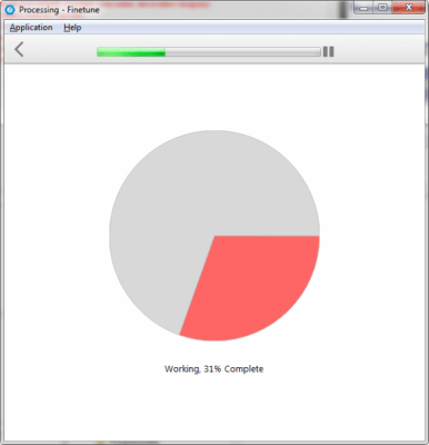 Screenshot of the application Finetune - #3