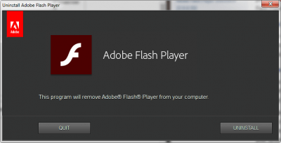 Screenshot of the application Adobe Flash Player Uninstaller - #1