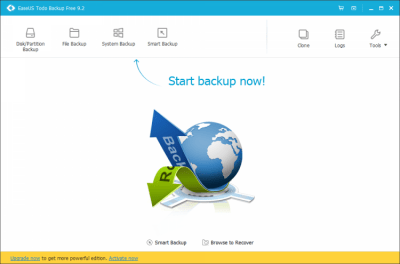 Screenshot of the application EaseUS Todo Backup Free - #1