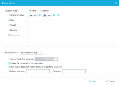 Screenshot of the application EaseUS Todo Backup Free - #4