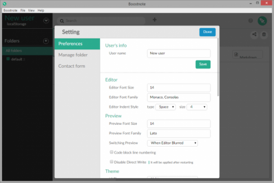 Screenshot of the application Boostnote - #3