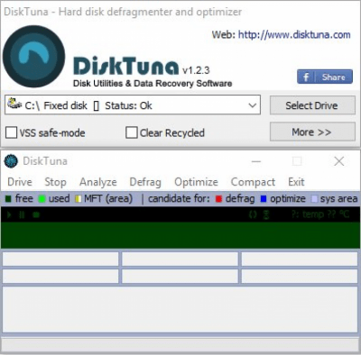 Screenshot of the application DiskTuna - #1