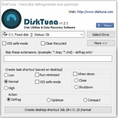 Screenshot of the application DiskTuna - #3