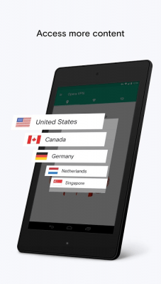 Screenshot of the application Opera Free VPN - #3