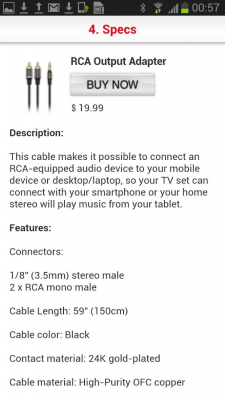 Screenshot of the application iLine Cable Kit - #5