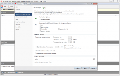 Screenshot of the application KLS Backup Standard - #6