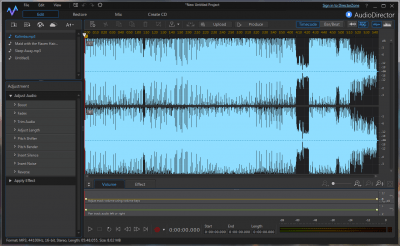 Screenshot of the application CyberLink AudioDirector - #1