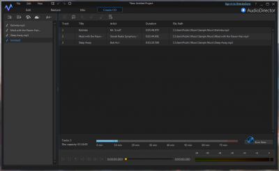 Screenshot of the application CyberLink AudioDirector - #3
